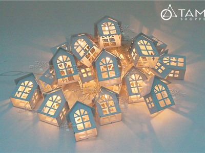 Dây đèn Led trang trí hình ngôi nhà trắng